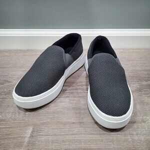 Eileen Fisher Pep Graphite Gray Mesh Slip On Platform Sneakers Shoes Womens Sz 5